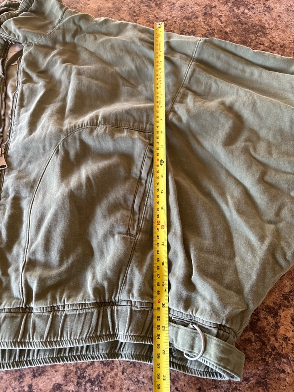 NWT ANTHROPOLOGIE Canvas Oversized Utility Jacket, Cotton,Army Green, Fall LP - Picture 14 of 15